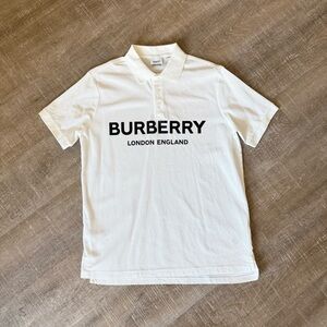 NWOT Burberry White Polo Shirt for Men